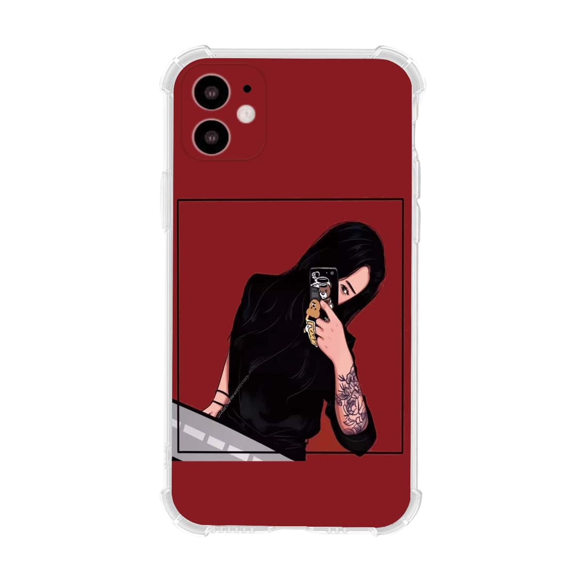 

Girl Print iPhone Case, Red