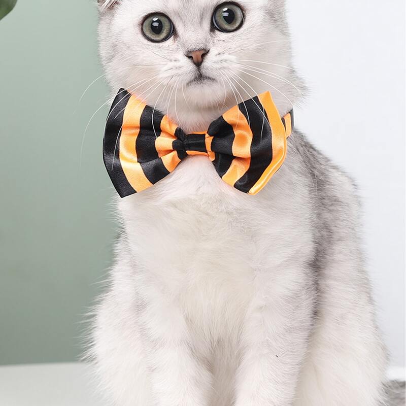

Striped Pattern Cat Bow Tie, Multicolor