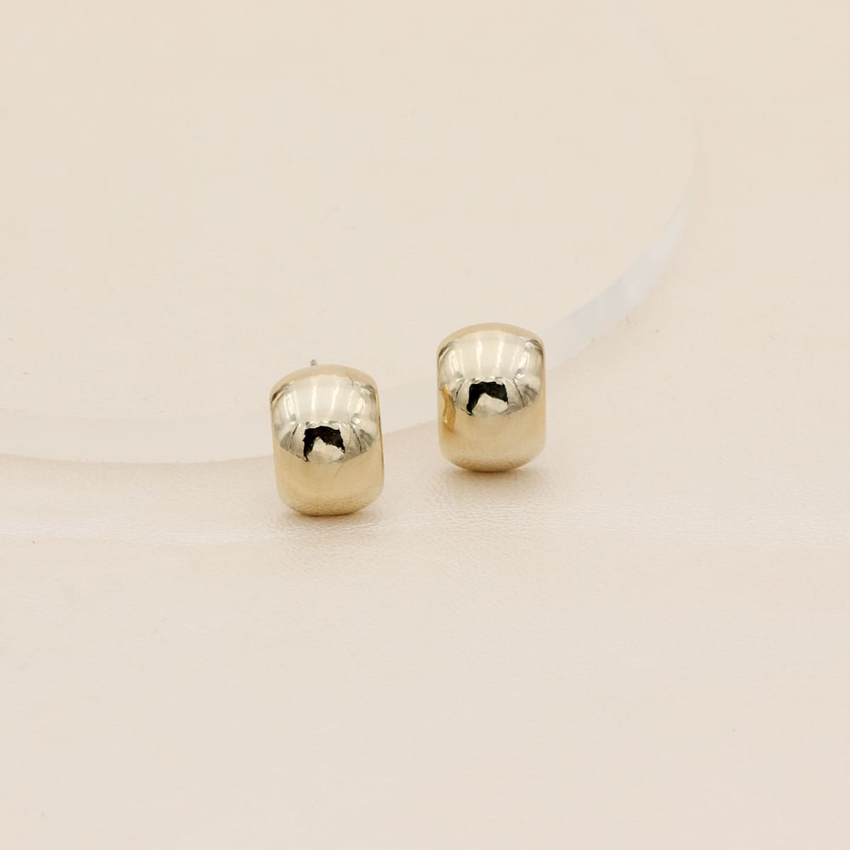 

Metallic Stud Earrings, Gold