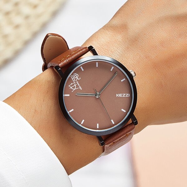 

1pc Simple Round Pointer Watch
