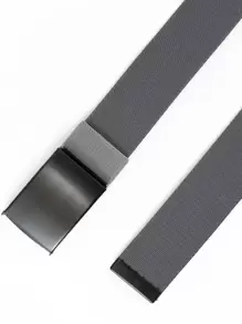 1 pièce Ceinture décontractée élastique pour hommes, convenant pour être portée avec un pantalon. Accessoire d'automne-hiver, adapté pour les adolescents, les jeunes, les hommes, le style décontracté, les activités extérieures, les vacances, les cadeaux de remise de diplôme, d'anniversaire, et pour un usage quotidien. - Gris - Voir 4