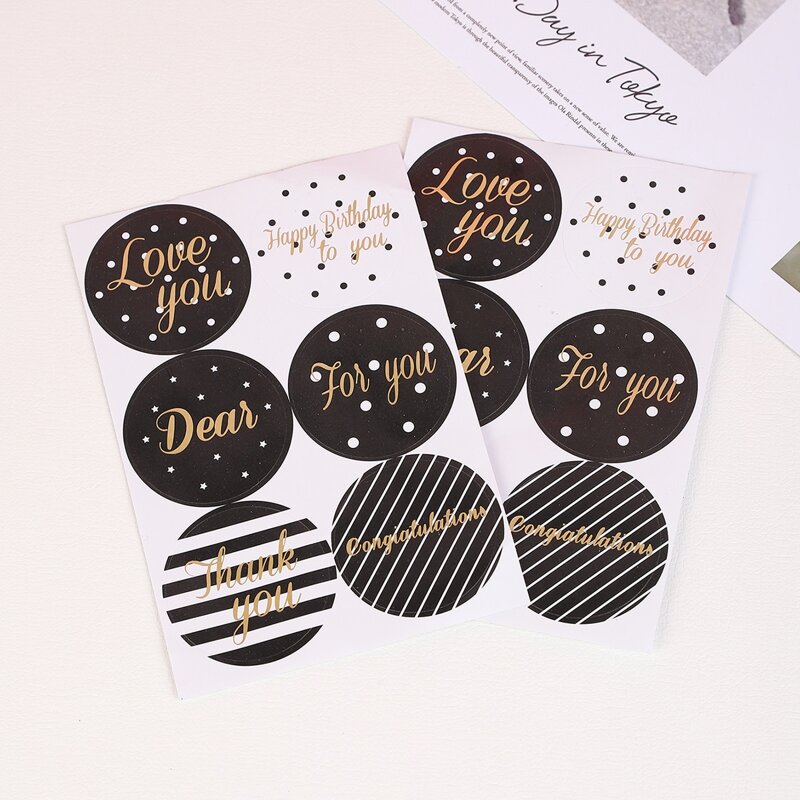 

1sheet Letter Graphic Sealing Sticker, Multicolor