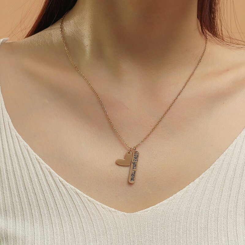 

Heart Pendant Necklace, Gold