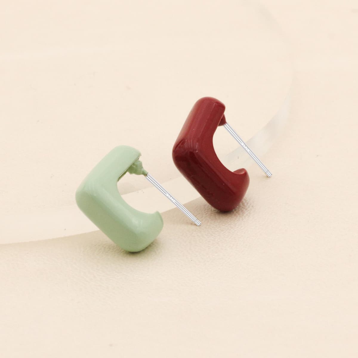 

Colorblock Stud Earrings, Multicolor