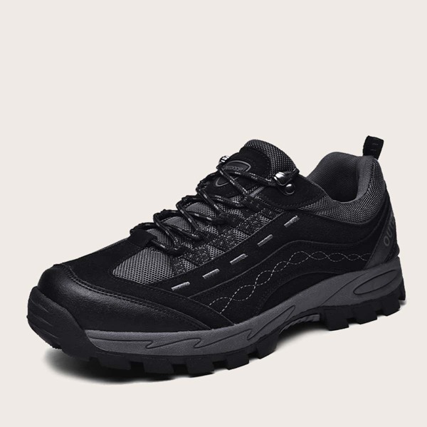 

Men Letter Graphic Hiking Shoes, Black