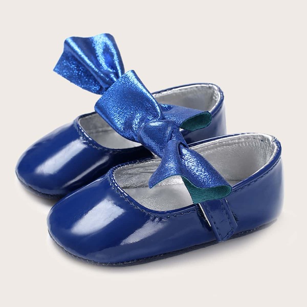 

Baby Girl Bow Decor Flats, Blue
