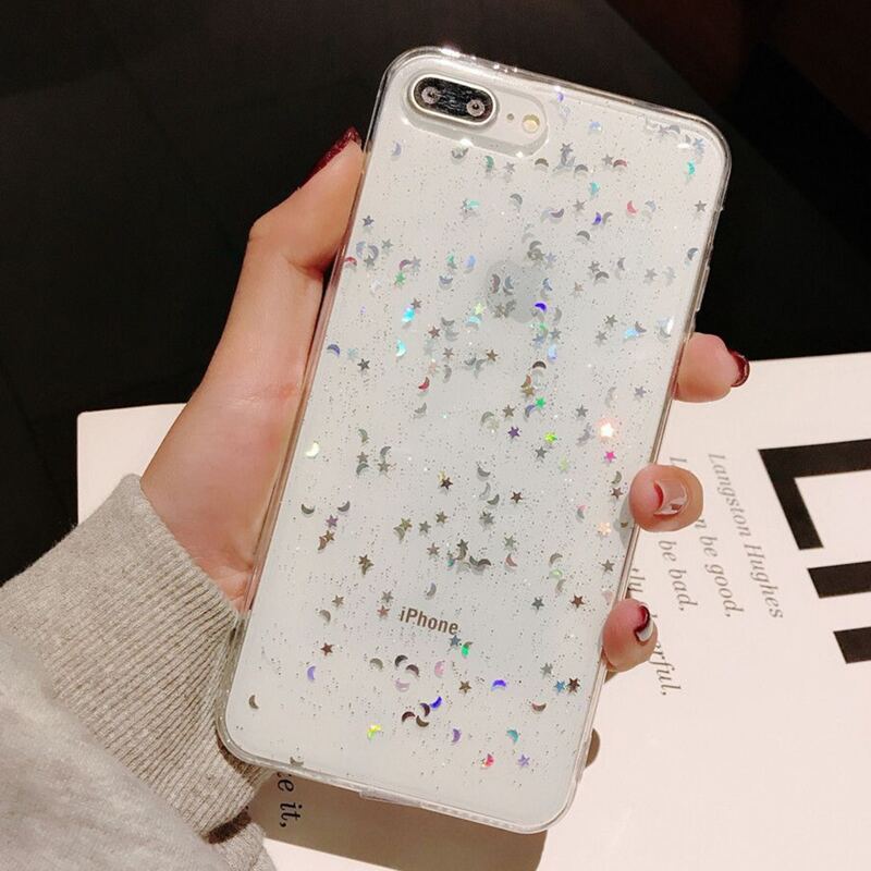 

Moon & Star Glitter iPhone Case, Multicolor