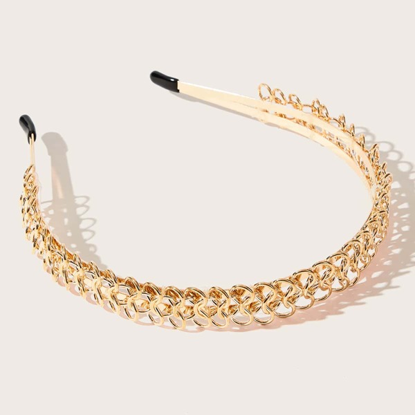 

Metal Chain Hair Hoop, Gold