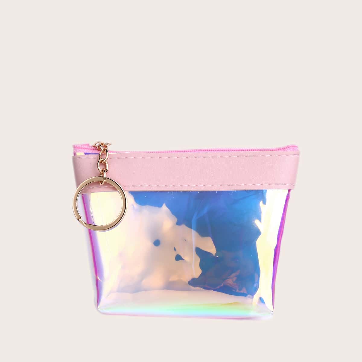 

Holographic Coin Purse, Multicolor clear