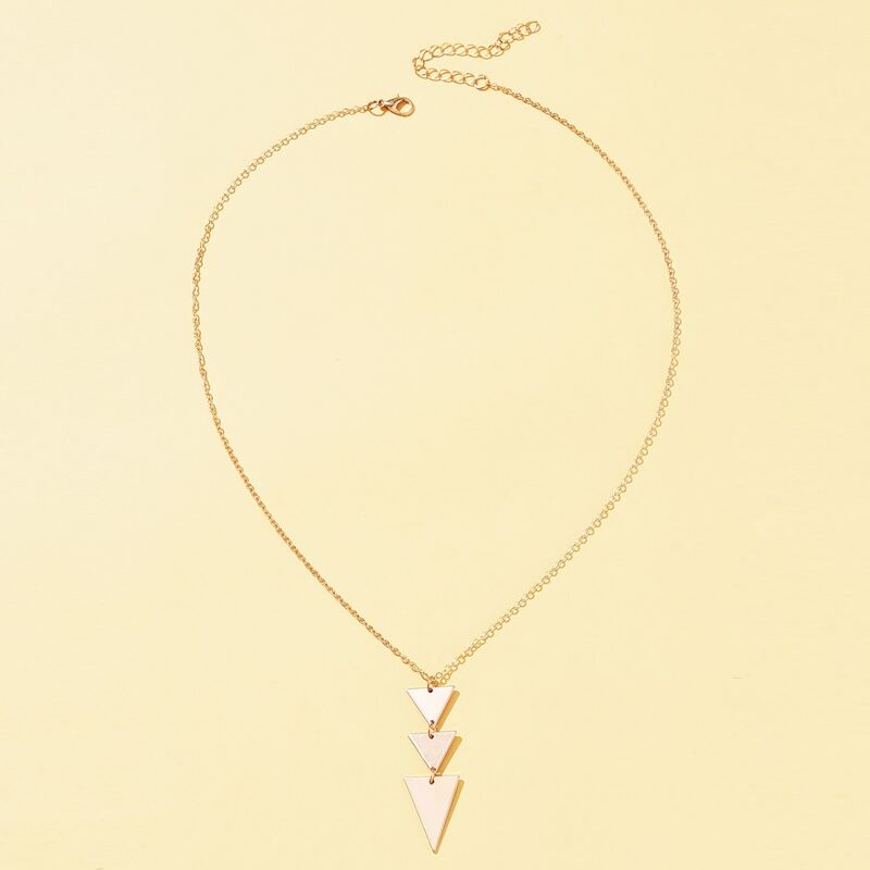 

Triangle Charm Chain Necklace, Gold