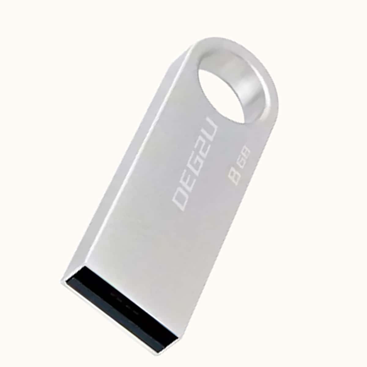 

1pc Minimalist USB Flash Drive, Silver