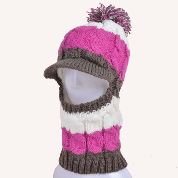 

Color Block Knit Hat, Multicolor