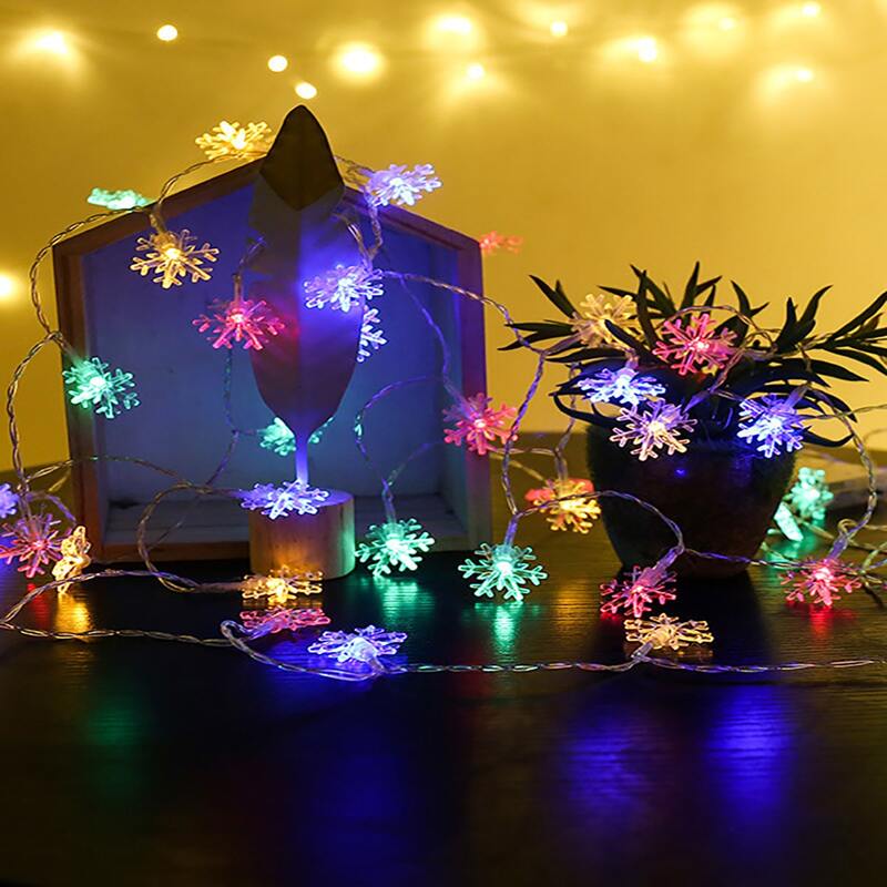 

2M Colorful Snowflake Bulb String Light, Multicolor