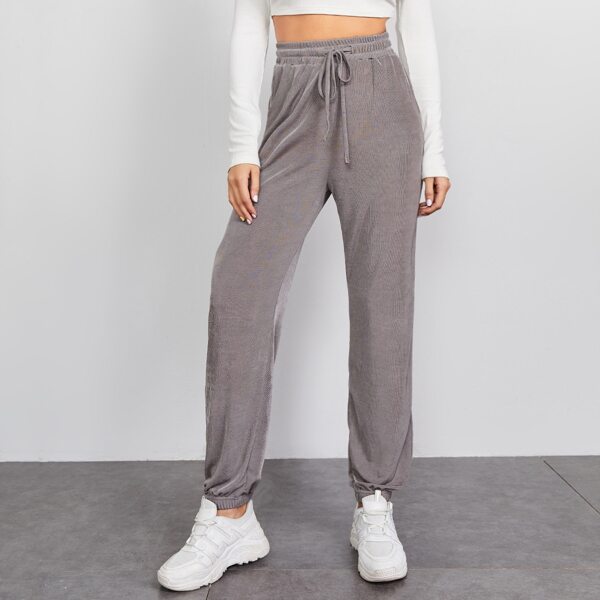 

Drawstring Waist Slant Pocket Sweatpants, Grey