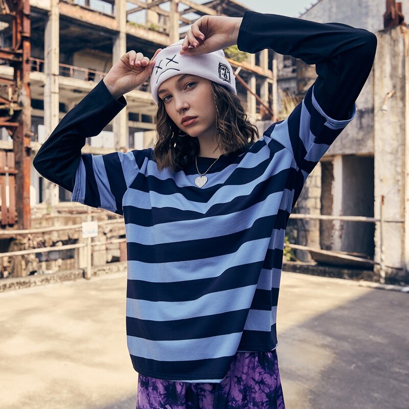 

Striped 2 In 1 Tee, Blue