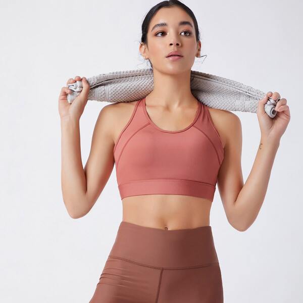 

Criss Cross Sports Bra - High Support, Redwood
