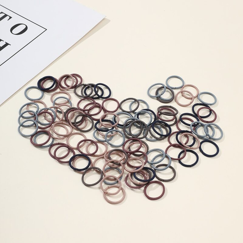 

50pcs Random Solid Hair Tie, Multicolor