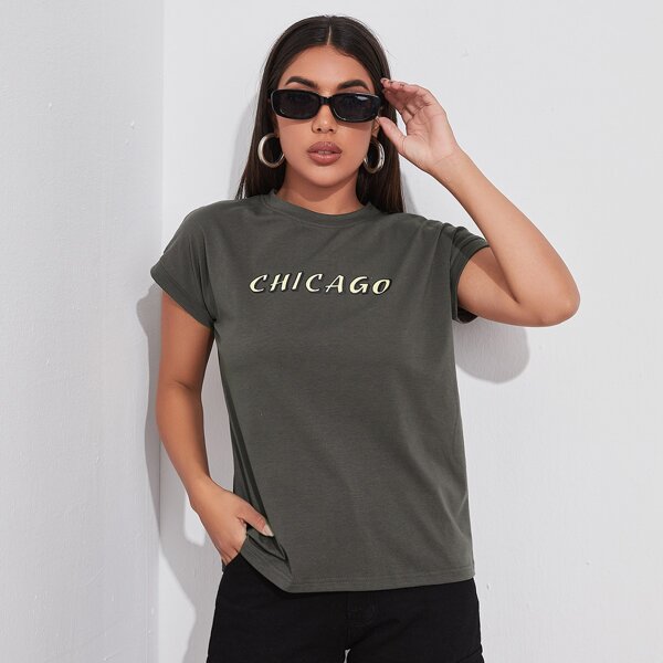 

Letter Graphic Tee, Dark grey