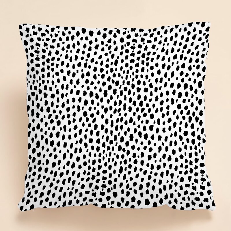 

Dalmatian Cushion Cover Without Filler, Black and white