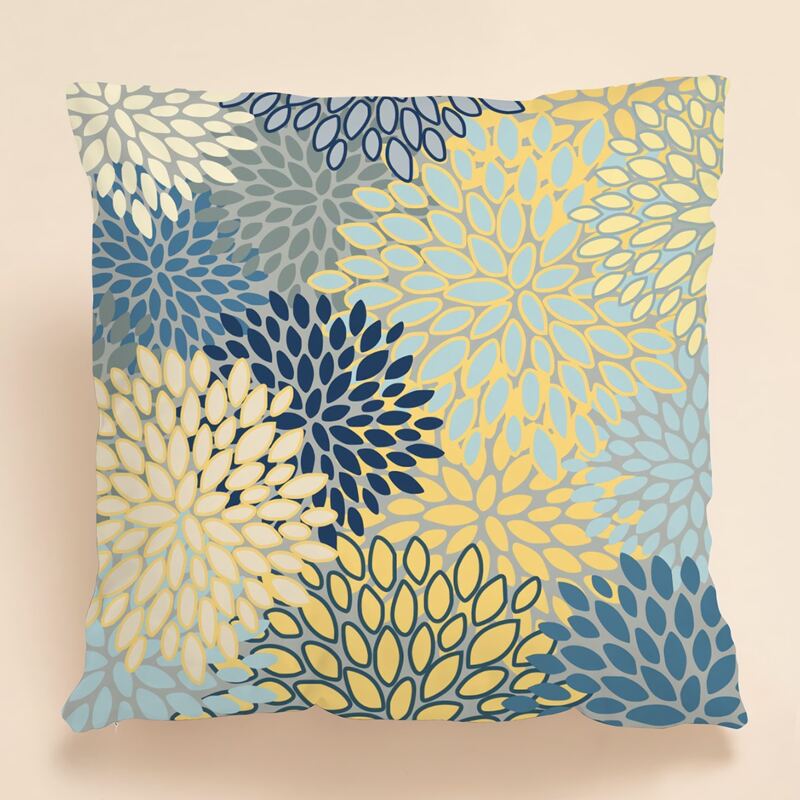 

Leaf Pattern Cushion Cover Without Filler, Multicolor