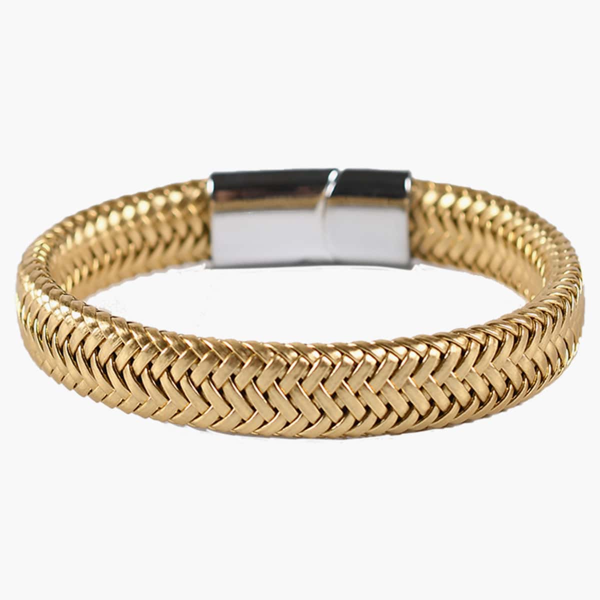 

Guys Solid Braided Bracelet, Gold