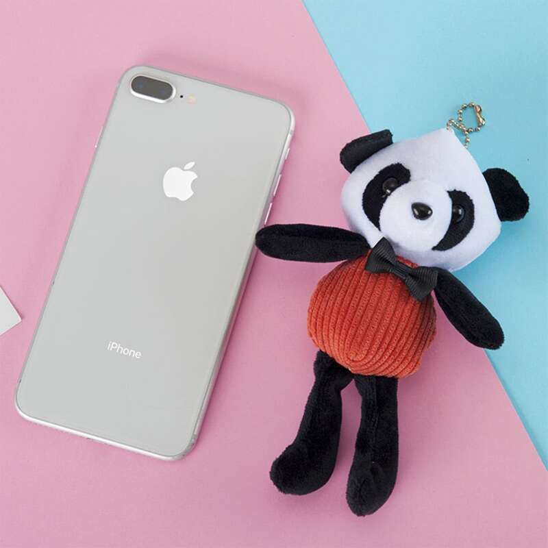 

Cartoon Panda Keychain, Black and white