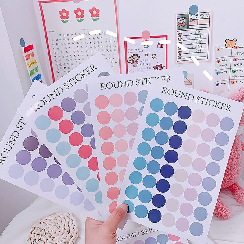 

2sheets Random Polka Dot Sticker, Multicolor
