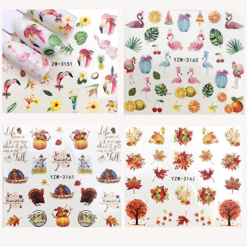

10sheets Mixed Pattern Nail Art Sticker, Multicolor