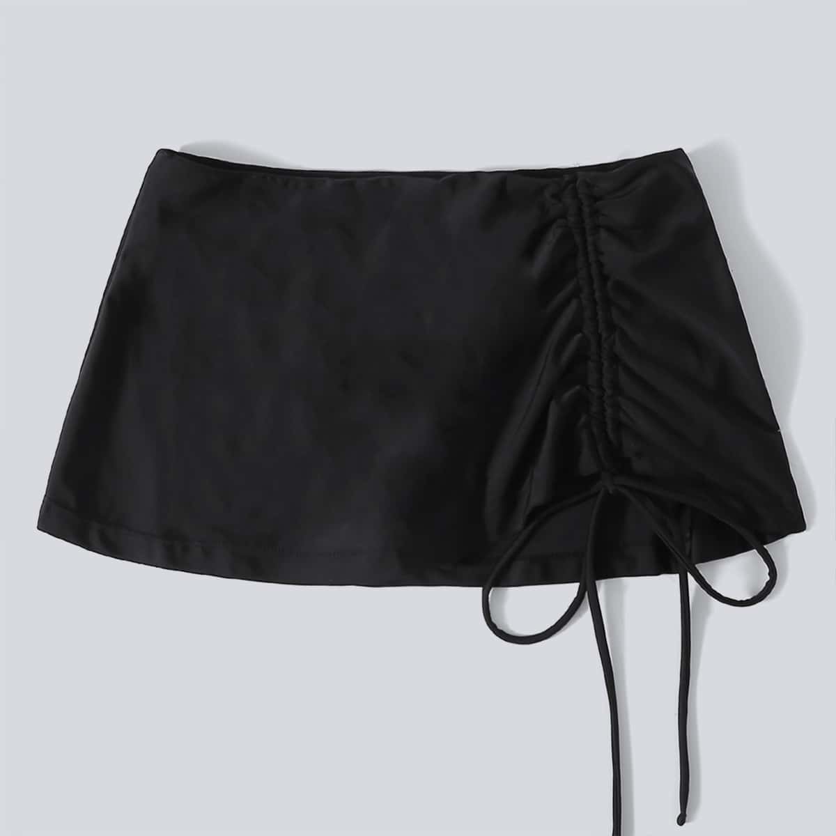

Drawstring Bikini Skirt, Black