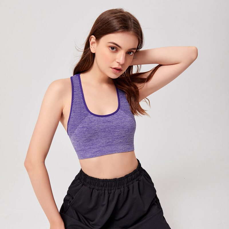 

Racer Back Sports Bra, Purple
