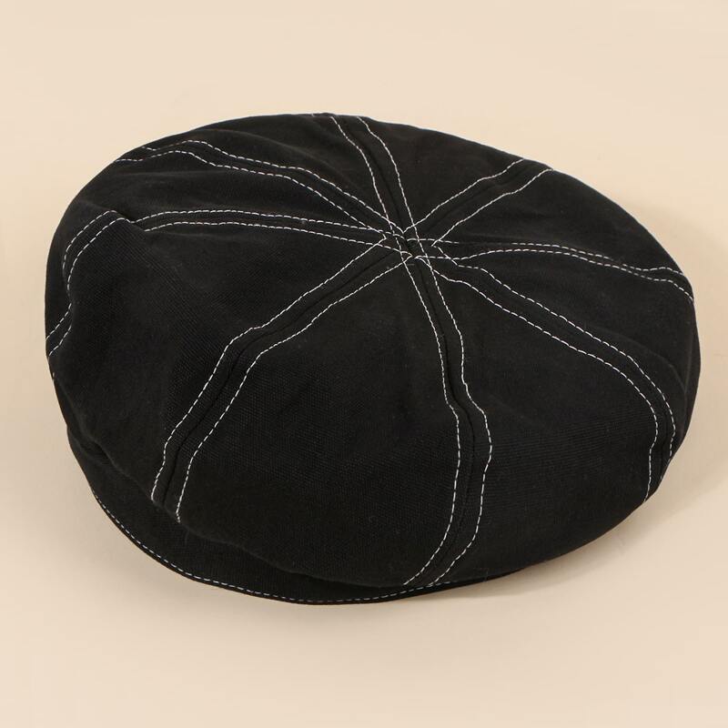

Seam Beret Cap, Black