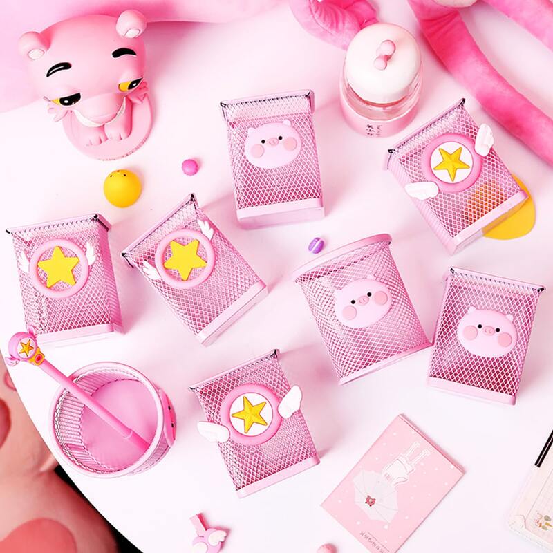 

1pc Cartoon Pen Holder, Pink