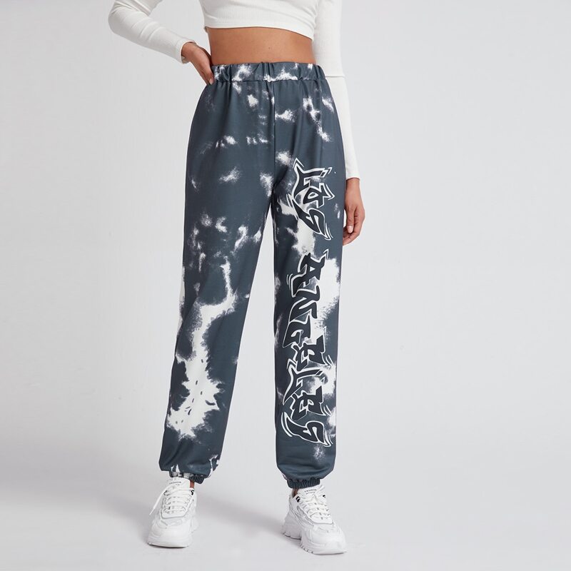 

Letter Tie Dye Joggers, Multicolor