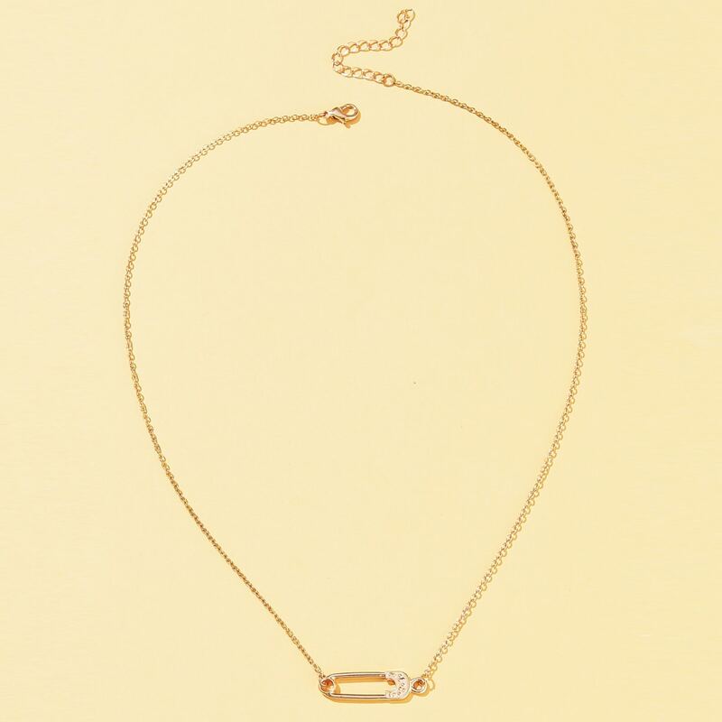 

Geo Design Charm Necklace, Gold