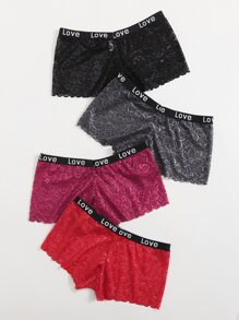 4 gói băng thư hoa ren panty set - Nhiều màu - Xem 2