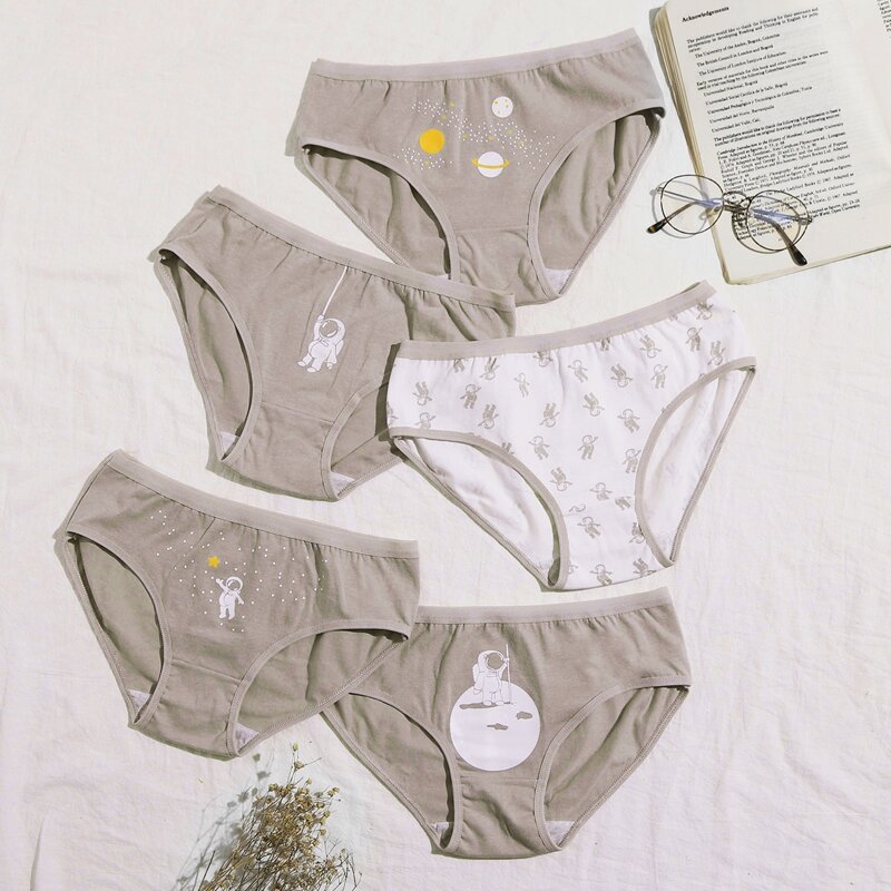 

5pack Cartoon Graphic Panty Set, Multicolor