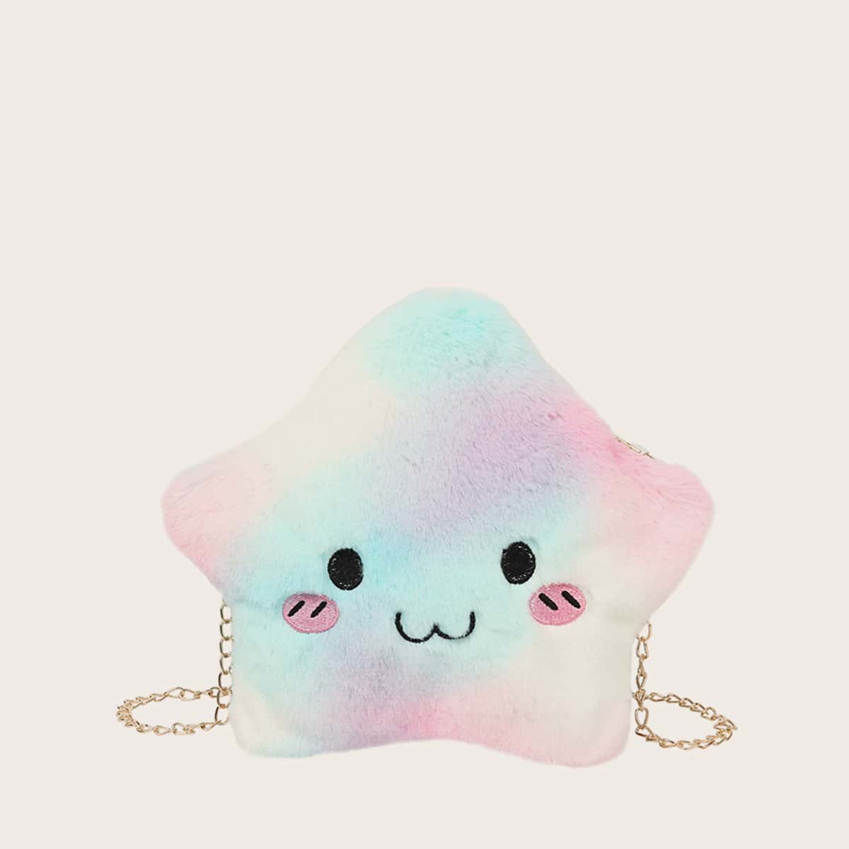 

Cartoon Star Shaped Teddy Crossbody Bag, Multicolor