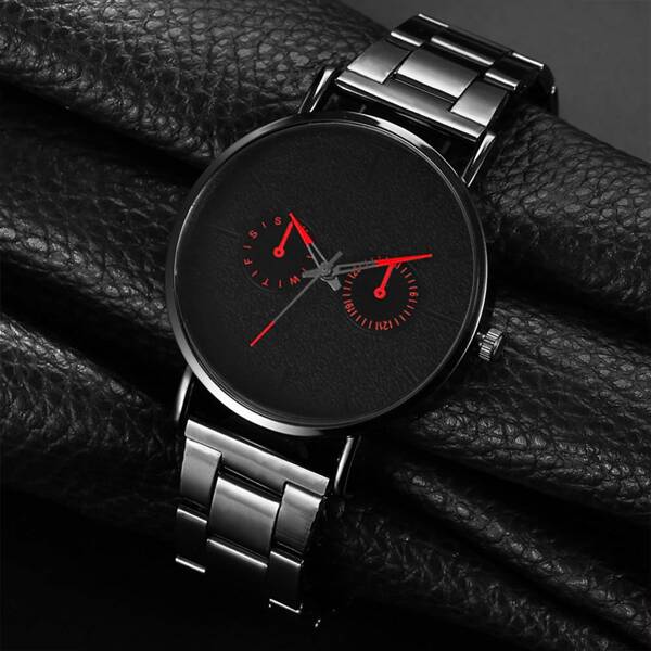

Men Round Pointer Quartz Watch