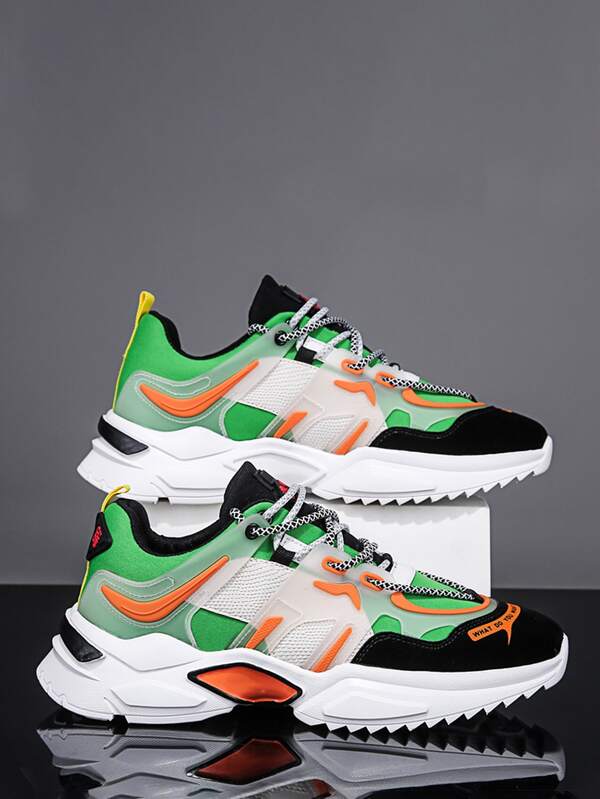 men's color block sneakers