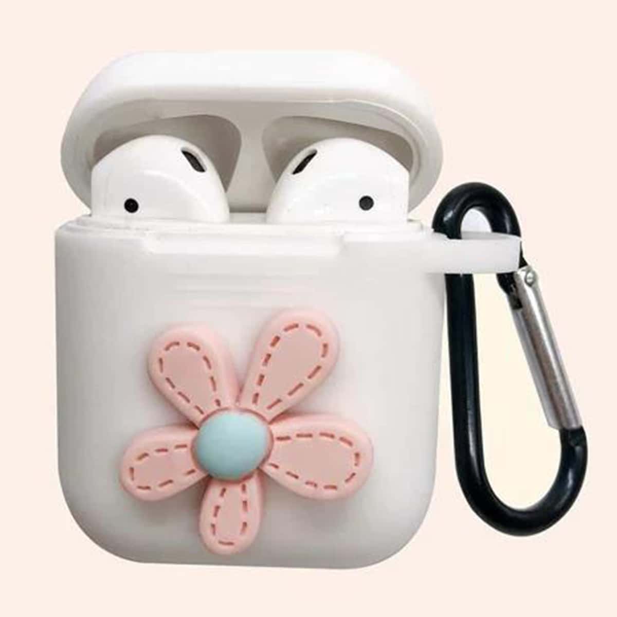 

Floral AirPods Case, White