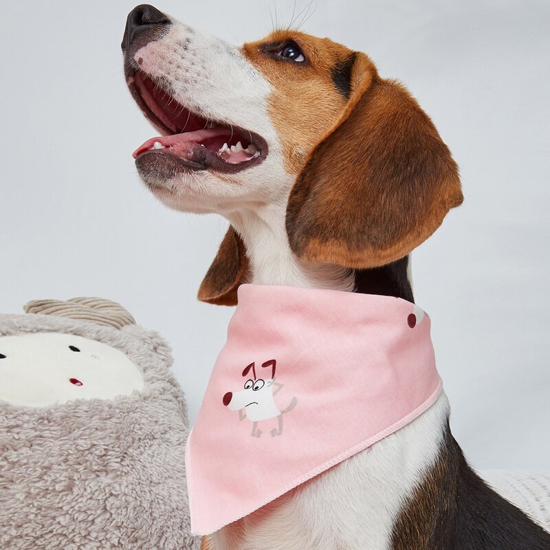 

Cartoon Graphic Dog Bandana, Pink