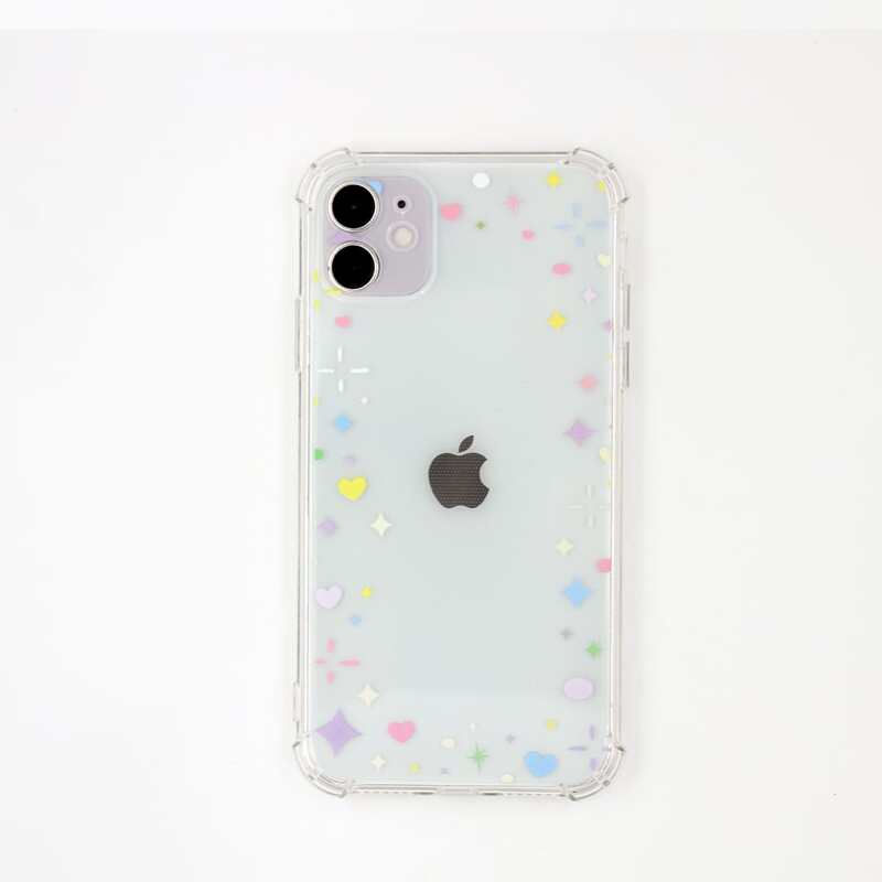 

Star & Heart Frame Clear iPhone Case