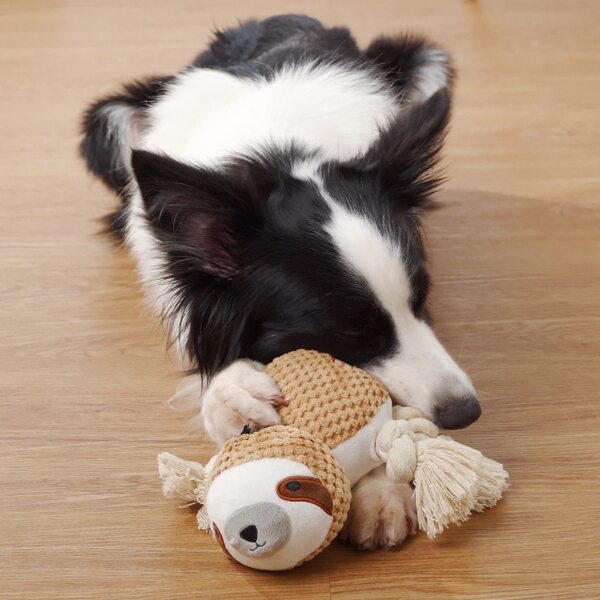 

Sloth Shaped Dog Sound Toy, Khaki