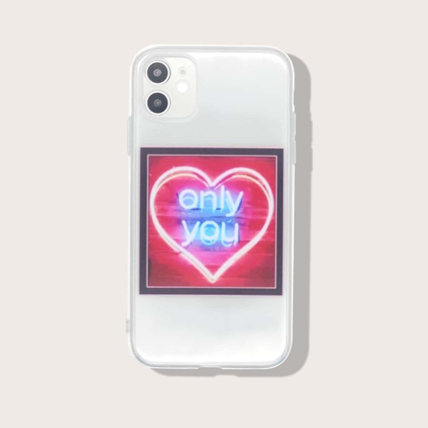 

Heart Shaped Light Clear iPhone Case, Multicolor