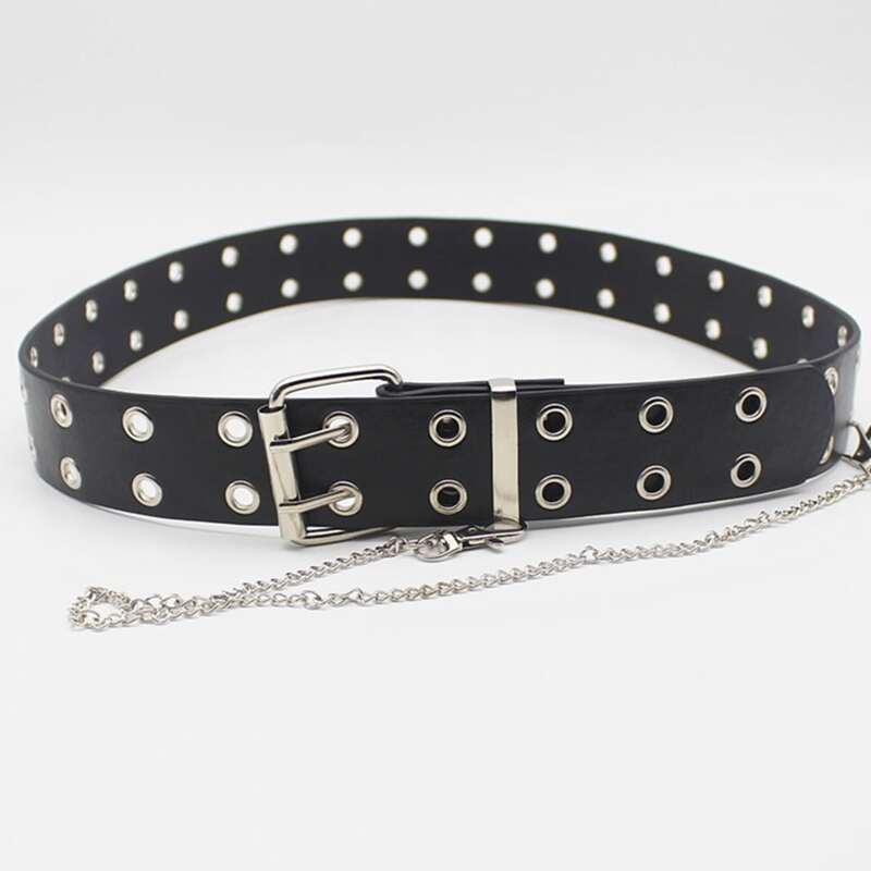 

Grommet Buckle Belt & Pants Chain, Black
