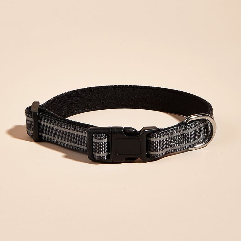 

Striped Pattern Dog Collar, Black