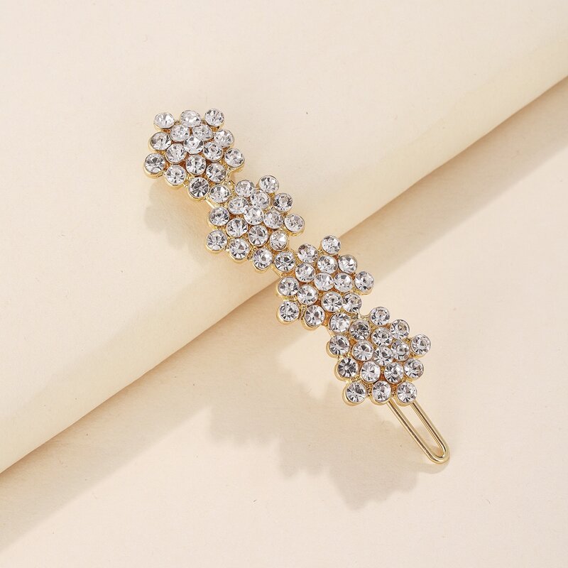 

1pc Rhinestone Hair Clip, Gold