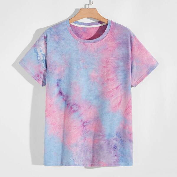 

Men Tie Dye Round Neck Tee, Multicolor