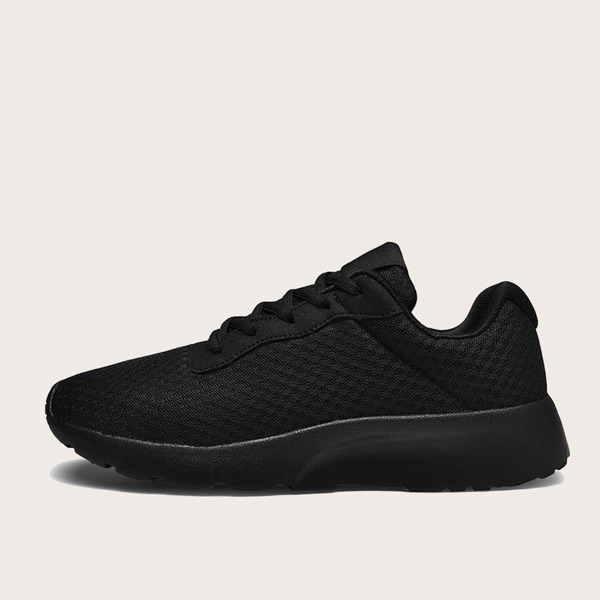 

Men Lace-up Front Wide Fit Sneakers, Black
