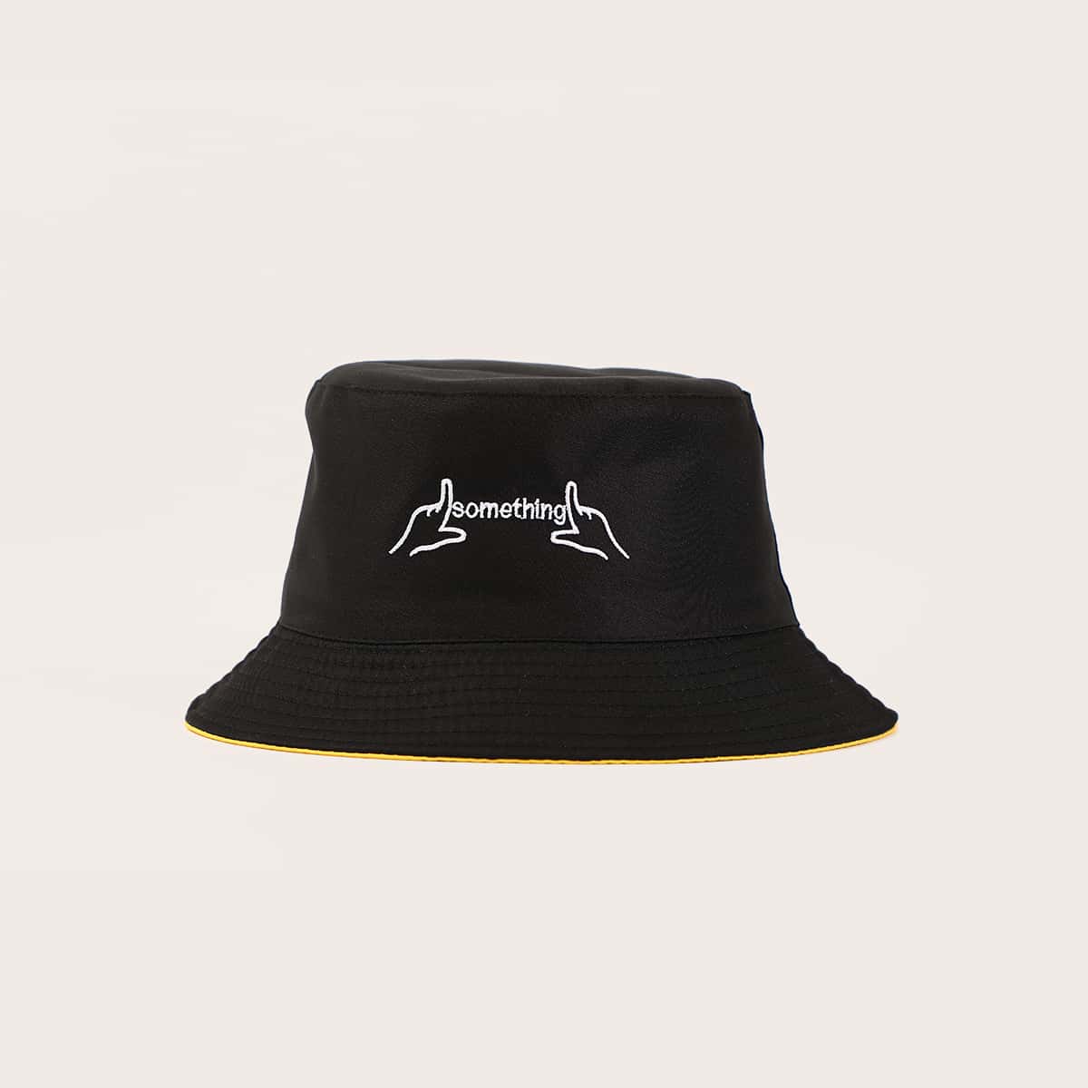 

Gesture Embroidery Reversible Bucket Hat, Multicolor